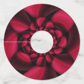 ルビーレッドブラックペタル ワイングラスタグ (正面)