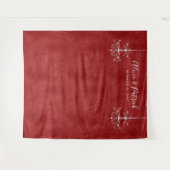 ルビーレッドホワイトシャンデリア ウェディングフォトバックドロップ タペストリー (正面(横))