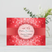 ルビーレッドボケ 40周年パーティー 招待状 (スタンド正面)