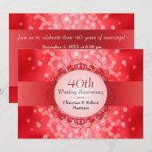 ルビーレッドボケ 40周年パーティー 招待状 (正面/裏面)