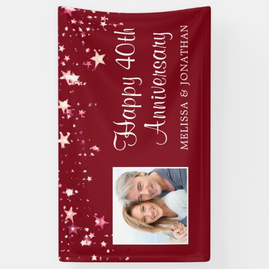 ルビーレッドモダンスターズ40周年記念写真 横断幕 (縦)