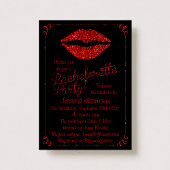 ルビーレッドリップグリッター効果バチェロレッテ 招待状