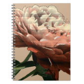 ルビーレッドローズホワイトアクセント ノートブック (正面)