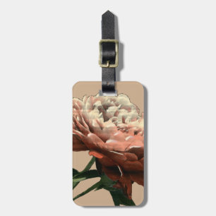 ルビーレッドローズホワイトアクセント ラゲッジタグ