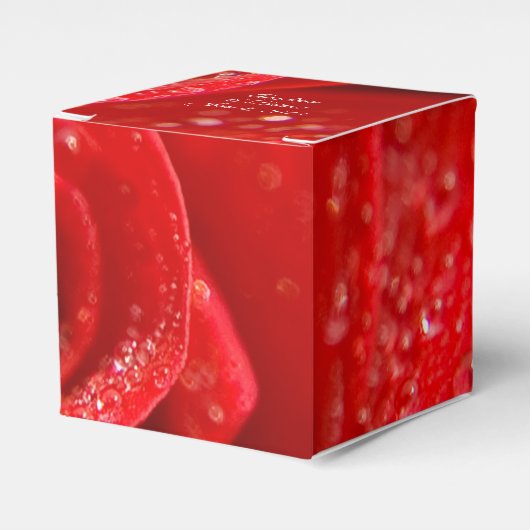 ルビーレッドローズ結婚式の引き出物 フェイバーボックス (正面サイド)