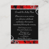 ルビーレッドローズ&ダイヤモンドスワーズ結婚ズ エンクロージャーカード (裏面)