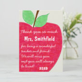 ルビーレッド先生のアップル退職招待状 招待状 (スタンド正面)