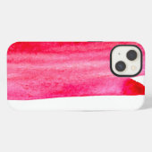 ルビーレッド水彩スウィッシュ iPhoneケース (裏面横)