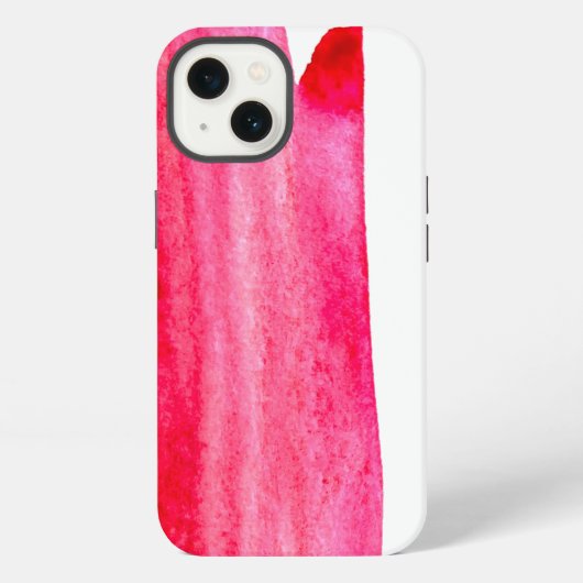 ルビーレッド水彩スウィッシュ iPhoneケース (裏面)