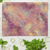 ルビーレッド液体パターン キッチンタオル (折り畳み)