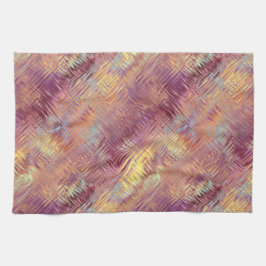 ルビーレッド液体パターン キッチンタオル