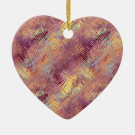 ルビーレッド液体パターン セラミックオーナメント