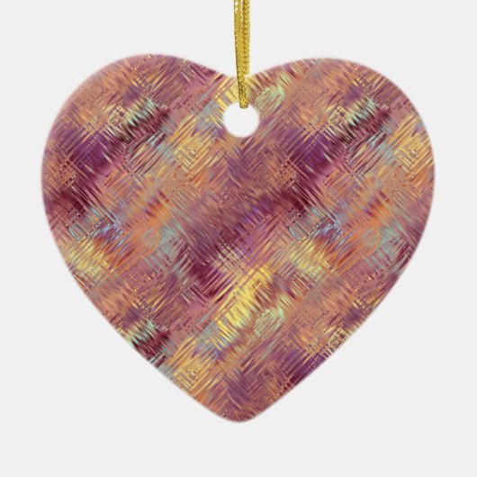 ルビーレッド液体パターン セラミックオーナメント (正面)