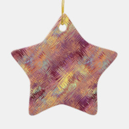 ルビーレッド液体パターン セラミックオーナメント