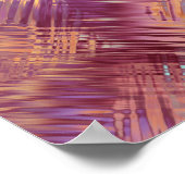 ルビーレッド液体パターン ポスター (角)