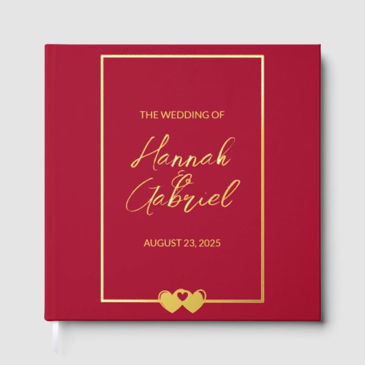 ルビーレッド結婚ズ ゲストブック (正面)