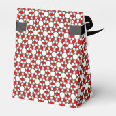 ルビーレッド花柄パーティーの好意ボックス フェイバーボックス (裏面サイド)