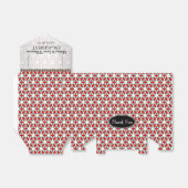 ルビーレッド花柄パーティーの好意ボックス フェイバーボックス (折り畳みなし)