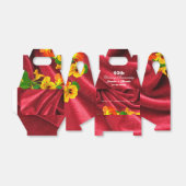 ルビーレッド記念日ドレープレッドベルベットナスタージウム フェイバーボックス (折り畳みなし)