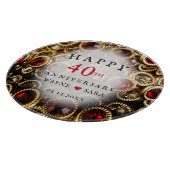 ルビーレッド40周年結婚記念 カッティングボード (角)