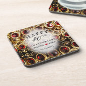 ルビーレッド40周年結婚記念 コースター (左側)