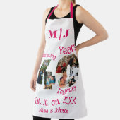 ルビーレッド40周年結婚11フォトコラージュ エプロン (インサイチュ)