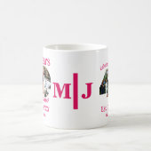 ルビーレッド40周年結婚11フォトコラージュ コーヒーマグカップ (中央)