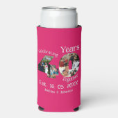 ルビーレッド40周年結婚11フォトコラージュ スリム缶クーラー (Seltzer正面)