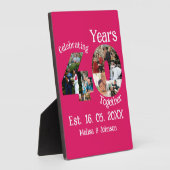 ルビーレッド40周年結婚11フォトコラージュ フォトプラーク (側面)