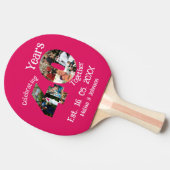ルビーレッド40周年結婚11フォトコラージュ 卓球ラケット (横)