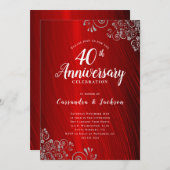 ルビーレッド40周年記念パーティー 招待状 (正面/裏面)