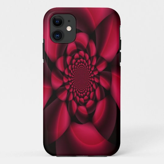 ルビーレッド ブラック ペタル Case-Mate iPhoneケース (裏面)