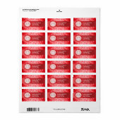 ルビーレッド《写真》ぼけ味40周年記念住所 シール (フルシート)