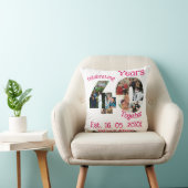 ルビーレッド 40周年 結婚記念日 11枚の写真 コラージュ クッション (椅子)