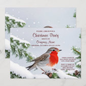 ルビーロビンのクリスマスパーティー ホリデーの招待状 招待状 (正面/裏面)