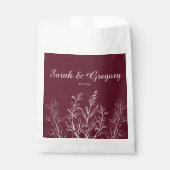 ルビーワインシンプルボホフローラ フェイバーバッグ (正面)