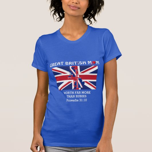 ルビー以上の価値がある英国のMUM PROV 31青 Tシャツ (正面)