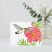 ルビー入りハミングバードポストカード ポストカード (スタンド正面)