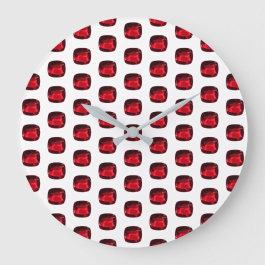 ルビー原石文様7月誕生石大時計 ラージ壁時計 (正面)