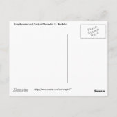 ルビー喉と(鳥)ショウジョウコウカンチョウ花 ポストカード (裏面)