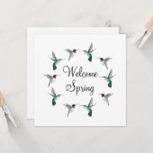 ルビー喉のスズメハチドリが迎える春 カード (正面/裏面インサイチュ)