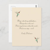 ルビー喉のスズメハチドリに希望を託して ポストカード (正面/裏面)