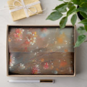 ルビー喉のスズメハチドリの花のデコパージュ 薄葉紙 (ギフト)