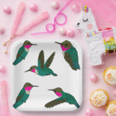 ルビー喉のハミングバード ペーパープレート (パーティー)