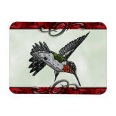 ルビー喉のハミングバード マグネット (横)