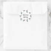 ルビー喉ハミングバーズウェルカム春 ラウンドシール (バッグ)