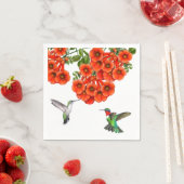 ルビー喉ハミングバードカップルのナプキン スタンダードカクテルナプキン (インサイチュ)