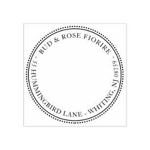 ルビー喉ハミングバード差出人住所スタンプ ラバースタンプ