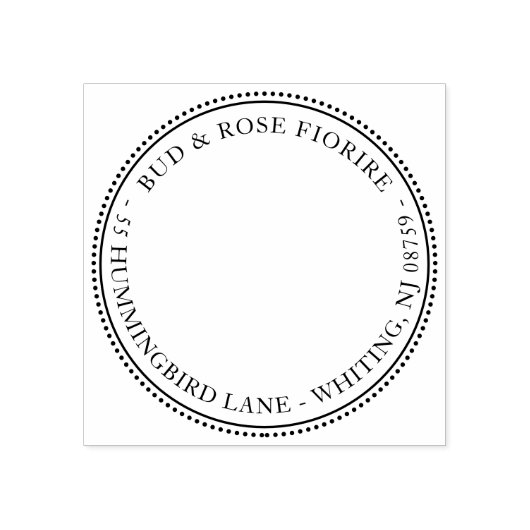 ルビー喉ハミングバード差出人住所スタンプ ラバースタンプ (インプリント)