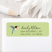 ルビー喉ハミングバード差出人住所 ラベル (インサイチュ)